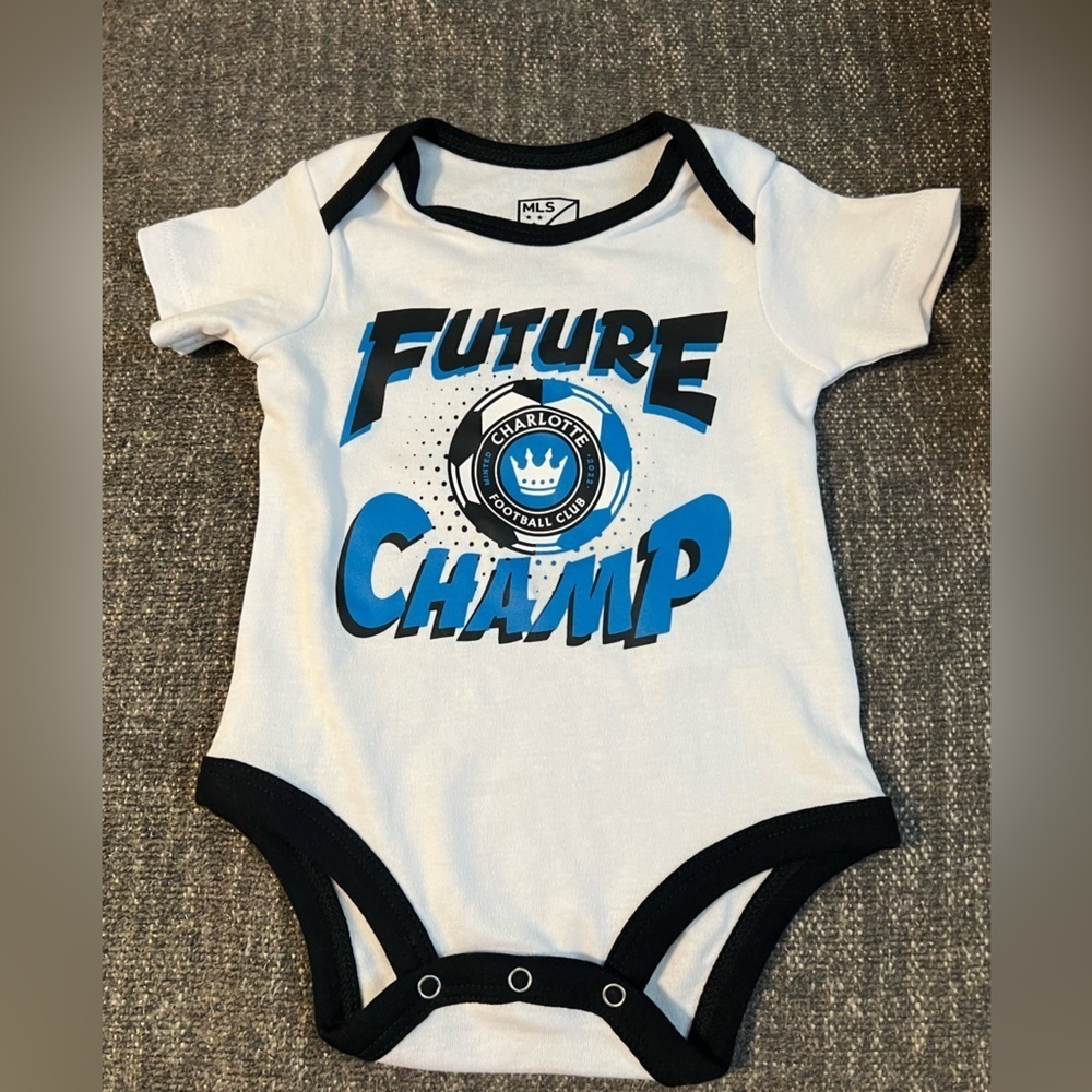 Charlotte Football Club Future Champ 0/3mo Bodysuit